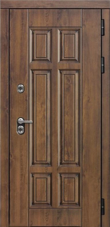 Входная дверь ДвериПРО Квадро Без фрезеровки Дуб арктик горизонт DPRO195654 внешняя сторона