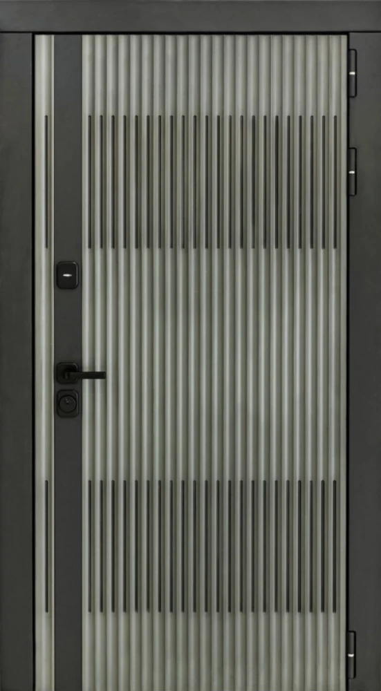 Входная дверь ДвериПРО Элфи Без фрезеровки Дуб пацифик горизонт DPRO226470 внешняя сторона