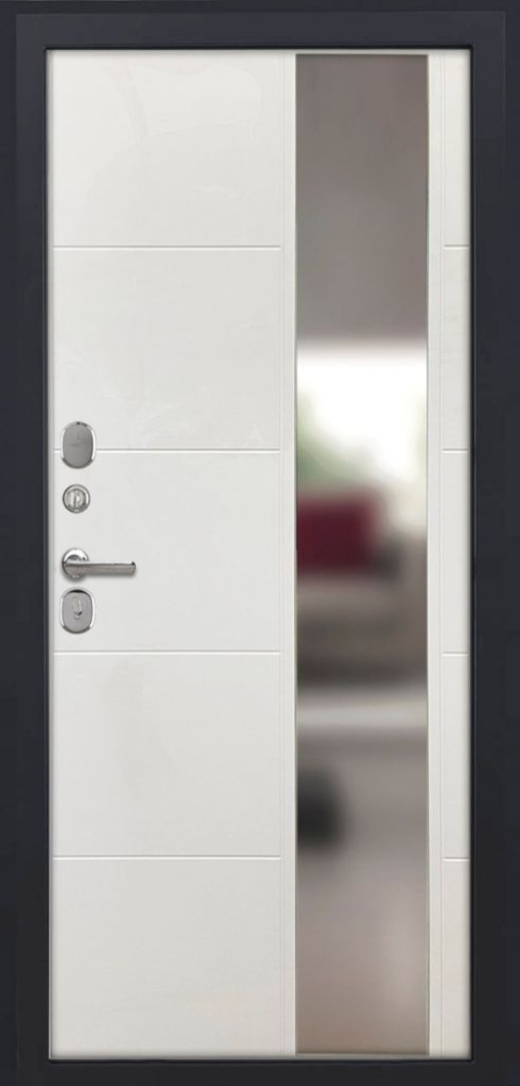 Входная дверь ДвериПРО Квадро ФЛЗ-649 капучино (зеркало) DPRO196796 внутренняя сторона