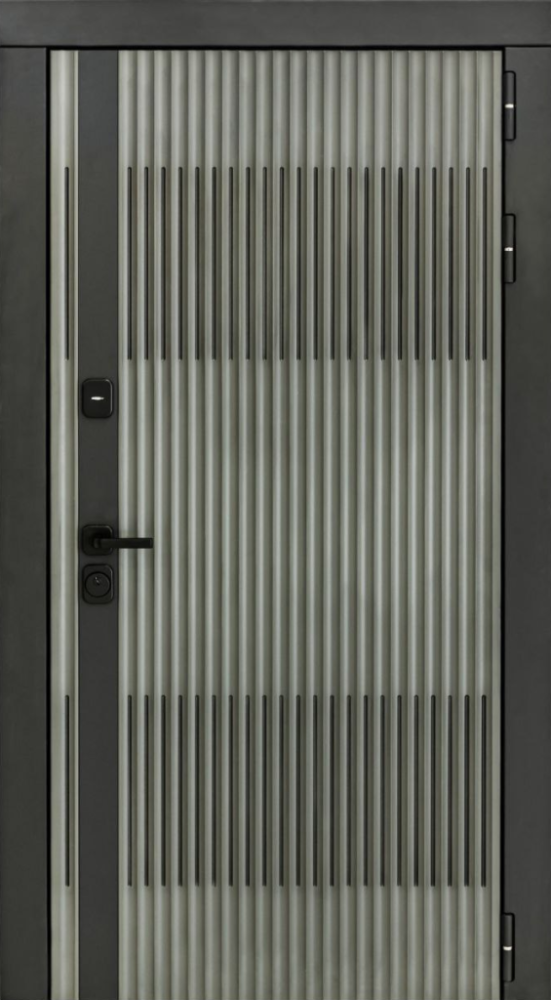 Входная дверь ДвериПРО Elfy СБ-1 (лак. белое, 16мм, беленый дуб) DPRO197037 внешняя сторона